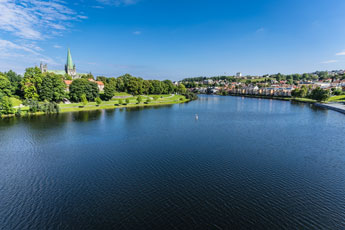 Trondheim. Blick von der Elgeseter bru