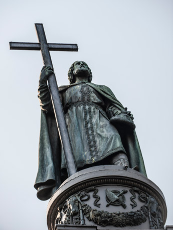 Kiew. Wladimir Denkmal. Die Statue