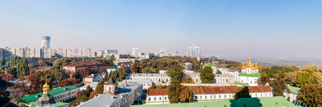 Kiew. Ausblick nach Norden vom großen Glockenturm