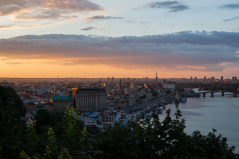 Киев. Вид на вечерний Подол