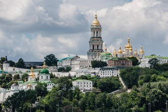 Kiew. Ausblick auf das Kiewer Höhlenkloster