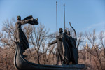 Kiew. Denkmal für die Kiewer Stadtgründer
