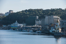 Kiew. Ausblick auf Kiewer Schiffsanleger