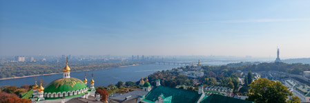 Киев. Вид на Юго-Восток с Большой Лаврской колокольни