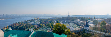 Kiew. Ausblick nach Süden vom großen Glockenturm