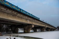 Kiew. Russanovki Metrobrücke