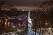 Киев. Памятник Владимиру Великому. Смотровая площадка