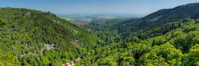 Nationalpark Harz. Ausblick vom Ilsestein