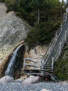 Halbinsel Jasmund. Wasserfall des Kieler Baches