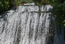 Stadt Edessa. Ein Wasserfall