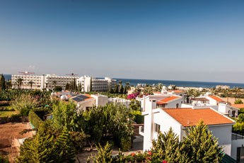 Stadt Paphos. Blick über die Dächer