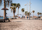 Stadt Paphos. Uferpromenade. Der Unsichtbare