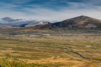 Tverrfjellet. Aussichtspunkt Snøhetta. Blick nach Nordwesten