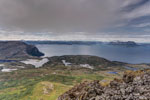 Insel Rolla. Am Berg Stortinden. Blick zum Vågsfjord