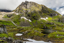 Подъём на гору Møysalen. Горный ландшафт