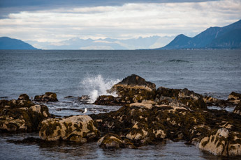 Lofoten. Insel Gimsøy. Hovsund. Ausblick von der Mole