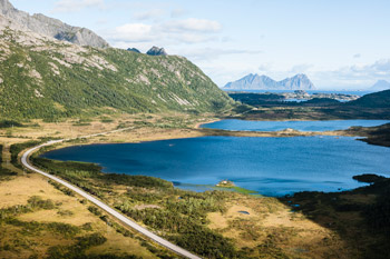 Lofoten. Insel Austvågøya. Wanderung zum Berg Glomtinden