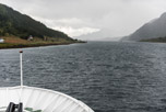 Пролив Рафтсундет. Теплоход Hurtigruten