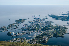 Lofoten. Insel Austvågøya. Svolvær Berge. Berg Blatinden