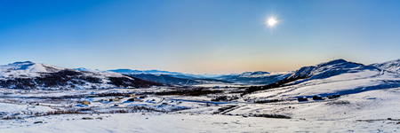 Blick vom Aussichtspunkt Snøhetta. Norwegen