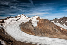 Ötztaler Alpen. Weißkugel und Hintereisferner