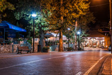 Dorf Kakopetria. Abend