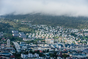 Bergen. Hafen am Puddefjorden