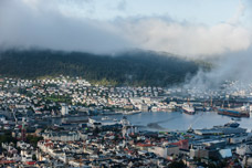 Bergen. Innenstadt und Hafen