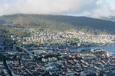 Bergen. Innenstadt und Hafen