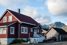 Lofoten Inseln. Hennigsvær. Ein Haus