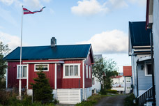 Lofoten Inseln. Hennigsvær. Ein kleines Haus