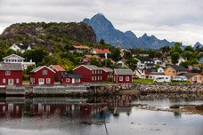 Lofoten Inseln. Kabelvåg. Häuser