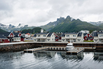Lofoten Inseln. Svolvær. Ferienhäuser