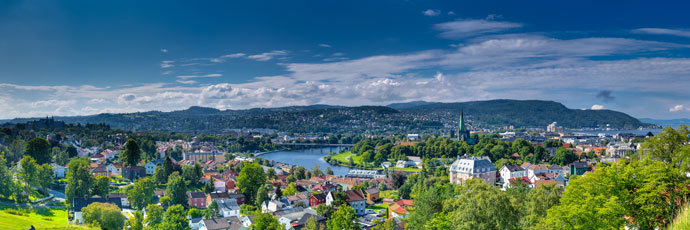 Trondheim. Blick auf die Stadt