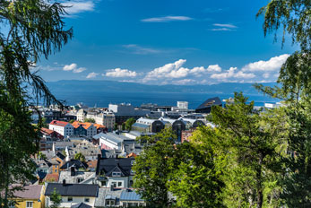 Trondheim. Blick zum Trondheimfjord
