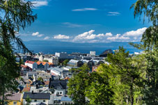 Trondheim. Blick zum Trondheimfjord