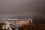 Kiew. Ein Ausblick auf Dnepr und Podol