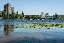Kiew. Ein Ausblick von der Venezianische-Insel