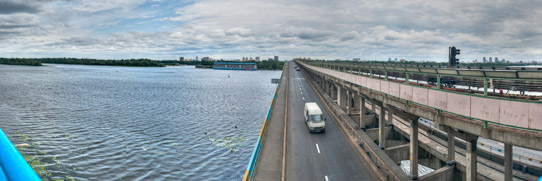 Kiew. Ausblick von der Metro-Station Dnipro