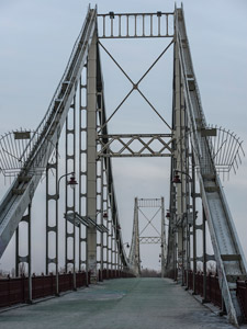 Kiew. Fußgänger-Brücke