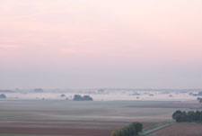 Nebel über die Leineaue