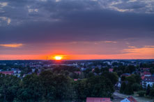 Garbsen. Altgarbsen. Sonnenuntergang