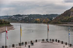 Deutsches Eck. Mosel mündet in Rhein