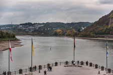Deutsches Eck. Mosel mündet in Rhein