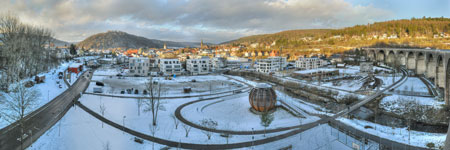 Nordschwarzwald. Ausblick vom Nagolder Viadukt