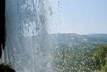 Stadt Edessa. Wasserfall