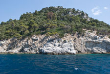 Toronäischen Golf. Insel Kelyfos