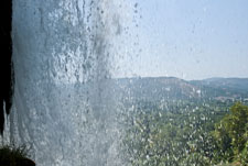 Stadt Edessa. Wasserfall