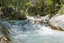 Ein Zufluss Moglenitsas nahe Dorf Loutraki