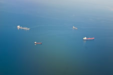 Hafen Thessaloniki. Blick aus der Luft